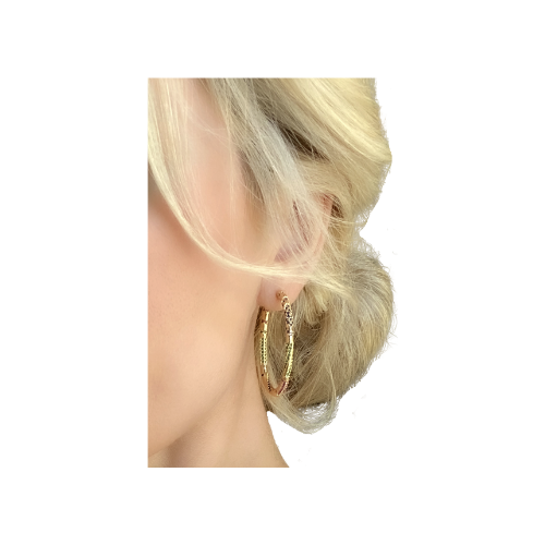 Rainbow Jewelled Hoops | GOLD