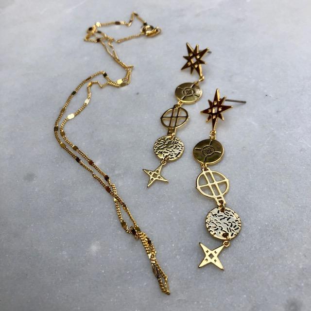 Star Drop Earrings | Gold by Lindi Kingi Design shop online now