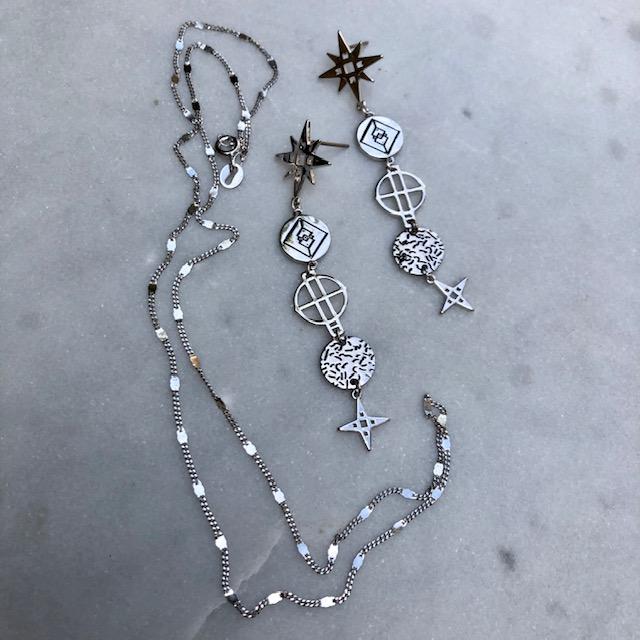 Star Drop Earrings | Platinum by Lindi Kingi Design shop online now