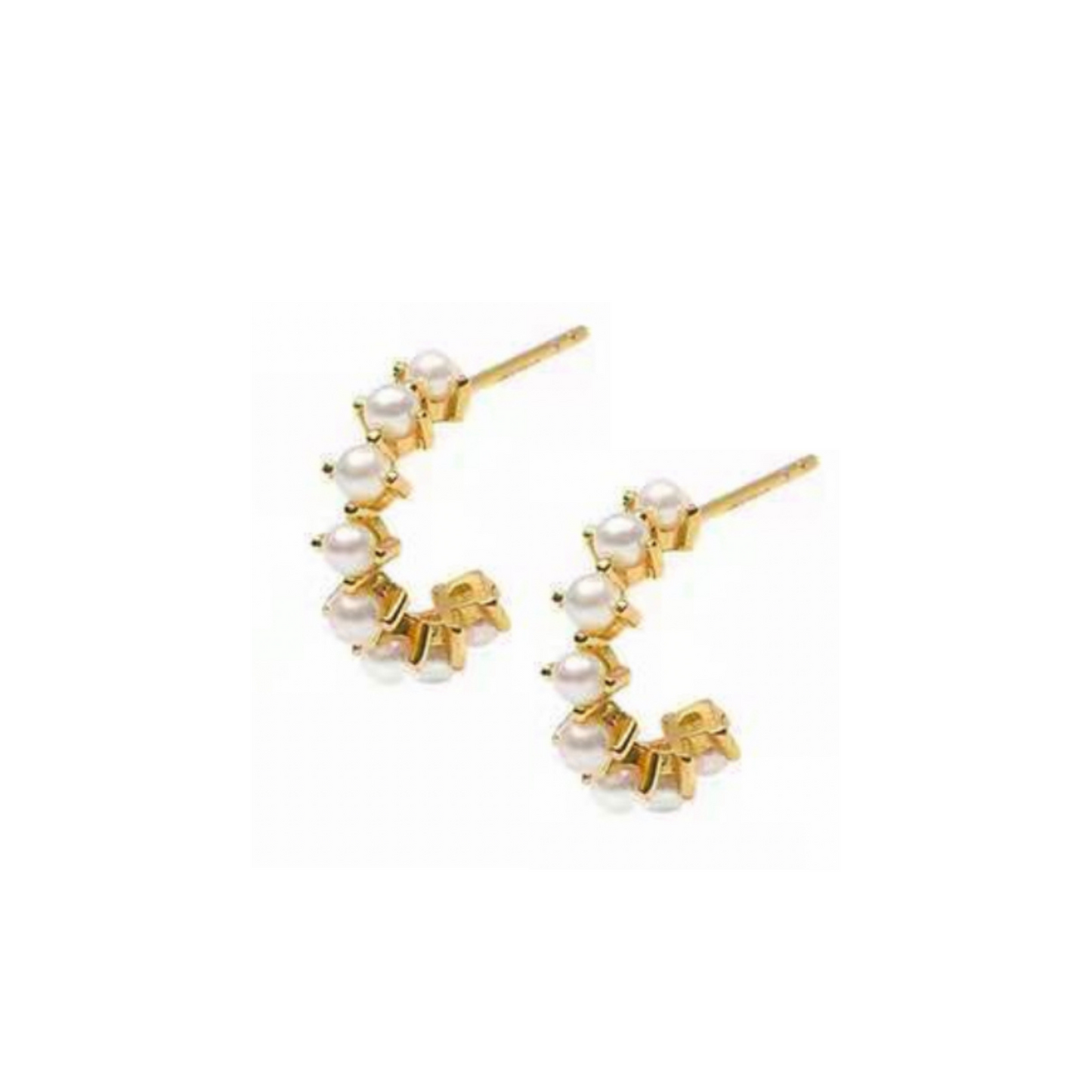 Pearl Hoops | GOLD