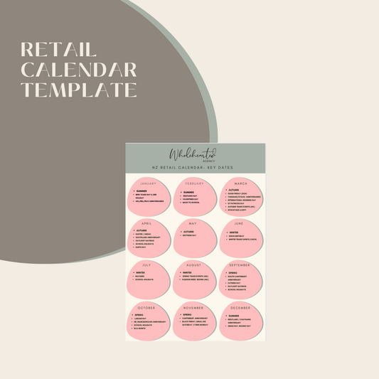 FREE Downloadable RETAIL Calendar