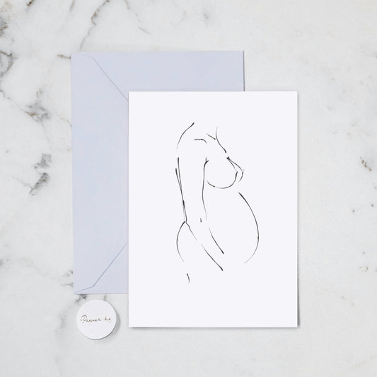 BABY BUMP GREETING CARD (127)