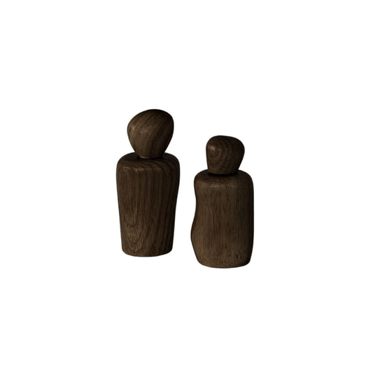 Wavy salt and pepper shakers Walnut PRE ORDER