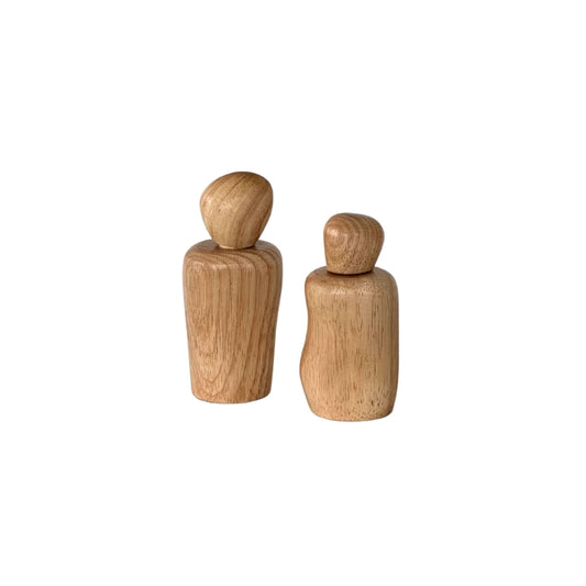 Wavy salt and pepper shakers Natural PRE ORDER