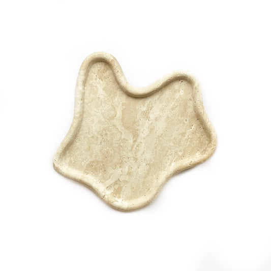Travertine curved tray