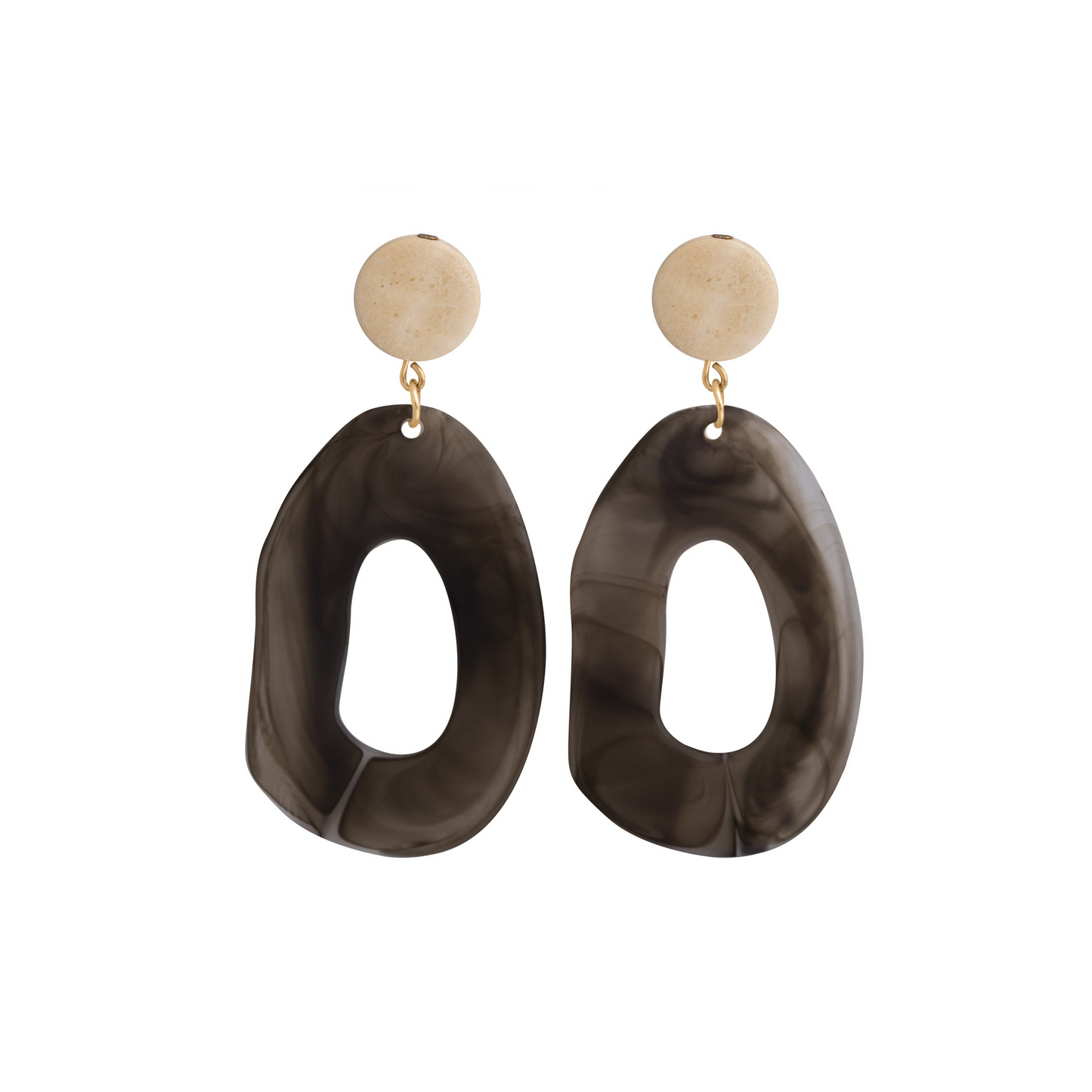 Resin Earrings | Grey - LOW STOCK!
