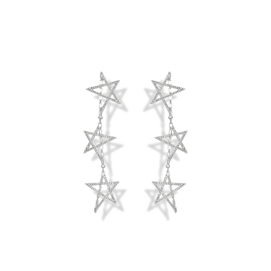 Star Of The Night Earrings | Silver