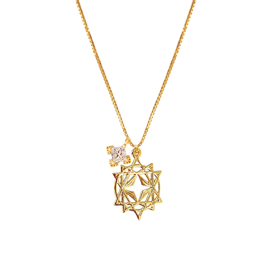 Starseed Mini Necklace with Champagne embellishment | Gold