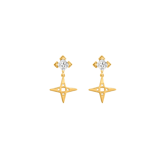 Star Stud Earrings | Gold
