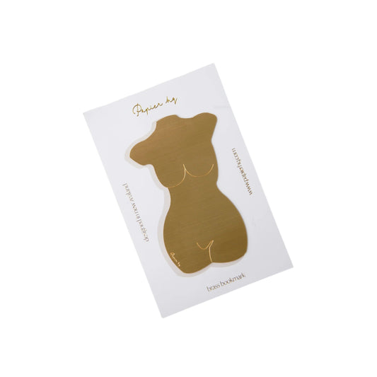 Brass women silhouette bookmark