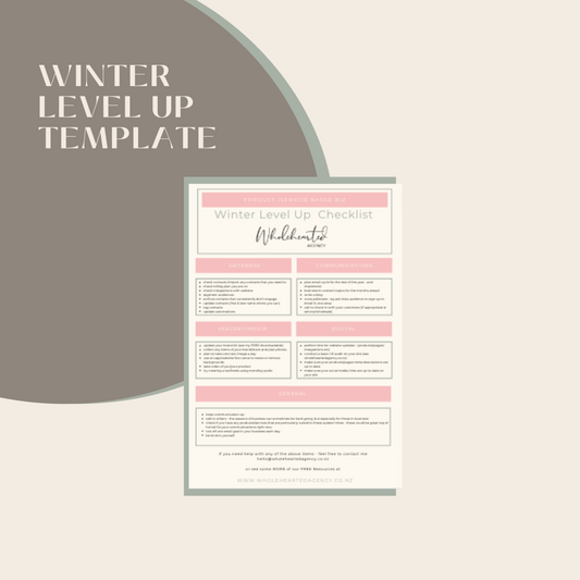 Winter Business Level Up Checklist