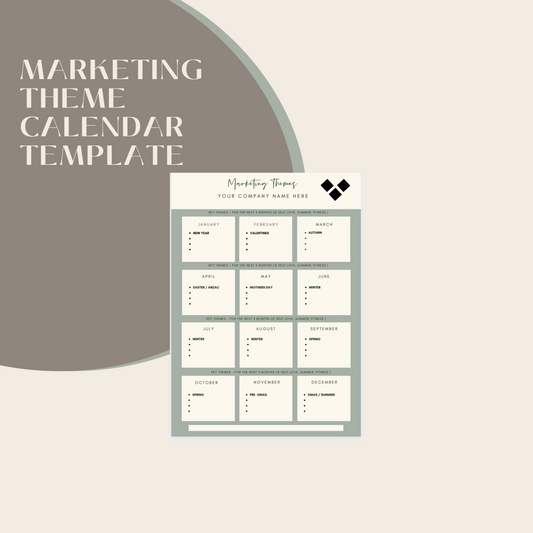 Marketing Theme Calendar Template