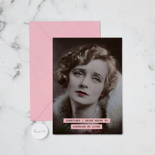 SURPRISE MY LIVER GREETING CARD (50)